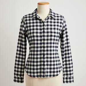 Ralph Lauren Denim & Supply Women's M Tomboy Preppy Plaid Button Down Shirt